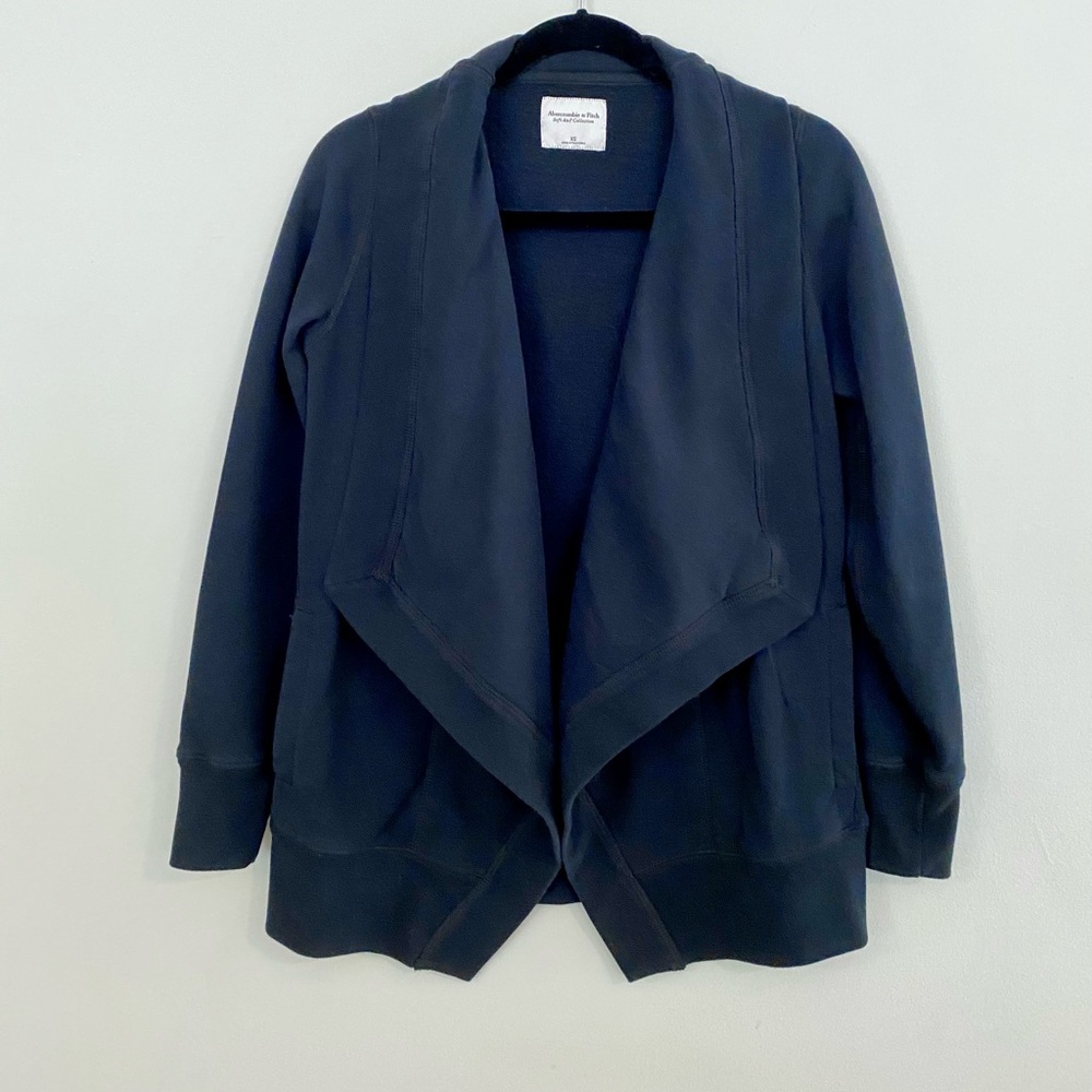 A&F super soft open fleece cardigan